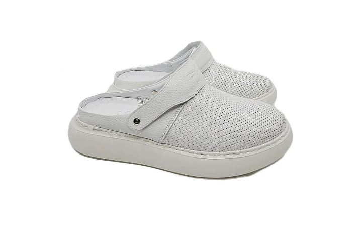 Bartolina muške anatomske klompe - bijele 