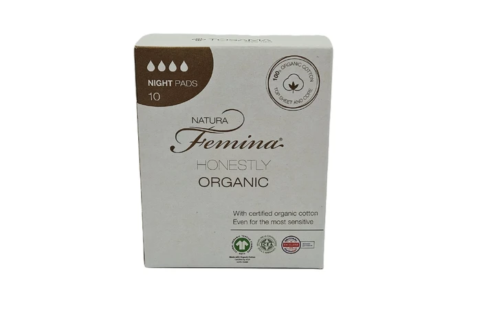 Natura Femina Organic ulošci night/wings, 10 kom