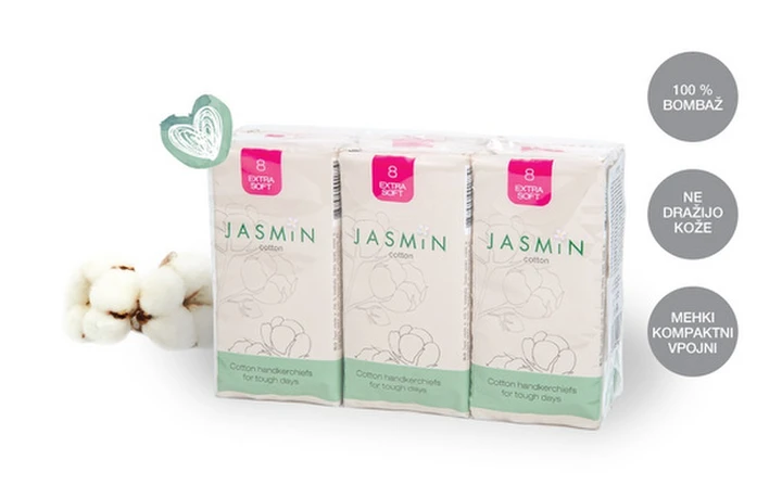 Pamučne maramice Jasmin Nature